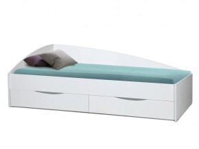 Кровать Фея-3 асимметричная 2000х900 белый в Пласте - plast.mebel74.com | фото