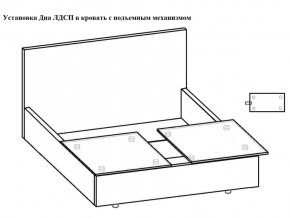 Кровать Флоренция норма 140 с механизмом подъема и дном ЛДСП в Пласте - plast.mebel74.com | фото 3