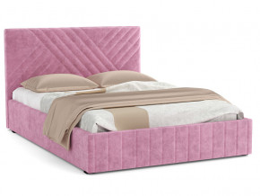 Кровать Гамма 1400 с основанием велюр тенерифе розовый в Пласте - plast.mebel74.com | фото