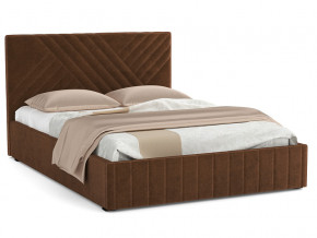 Кровать Гамма 1600 с основанием велюр тенерифе шоколад в Пласте - plast.mebel74.com | фото