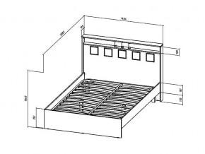 Кровать Коста-Рика 1400 в Пласте - plast.mebel74.com | фото 2