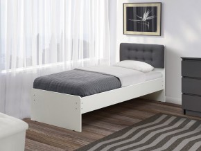 Кровать одинарная №6 800х1900 с мягкой спинкой в Пласте - plast.mebel74.com | фото 1