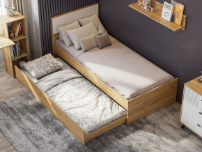 Кровать одинарная Милан выкатная с настилом в Пласте - plast.mebel74.com | фото 1