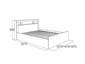 Кровать Ольга 19 1200 в Пласте - plast.mebel74.com | фото 2