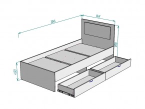 Кровать Ольга L47 ширина 900 в Пласте - plast.mebel74.com | фото 3