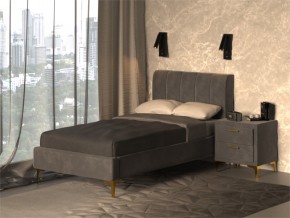 Кровать Рошаль 900 серый в Пласте - plast.mebel74.com | фото 2