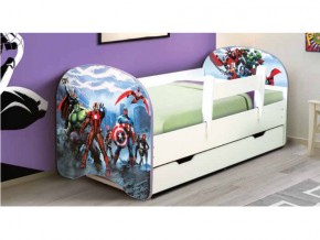 Кровать с фотопечатью с 1 ящиком Супергерои 800*1600 в Пласте - plast.mebel74.com | фото 1