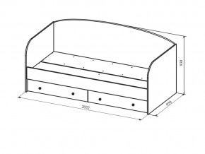 Кровать с ящиками Сканди ДКД2000.1 в Пласте - plast.mebel74.com | фото 2