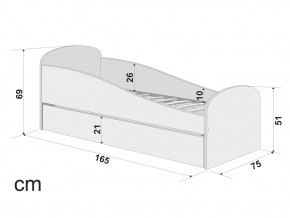 Кровать с ящиком Letmo горчичный (велюр) в Пласте - plast.mebel74.com | фото 2