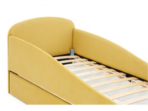 Кровать с ящиком Letmo горчичный (велюр) в Пласте - plast.mebel74.com | фото 3