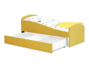 Кровать с ящиком Letmo горчичный (велюр) в Пласте - plast.mebel74.com | фото 8