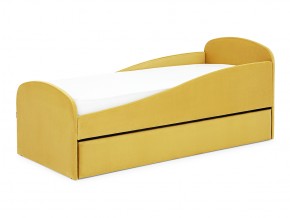 Кровать с ящиком Letmo горчичный (велюр) в Пласте - plast.mebel74.com | фото 9