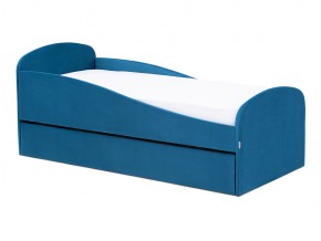 Кровать с ящиком Letmo морской (велюр) в Пласте - plast.mebel74.com | фото 5