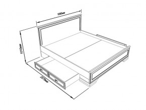 Кровать S320-LOZ/180 с выкатными тумбами Кентаки Белый в Пласте - plast.mebel74.com | фото 2