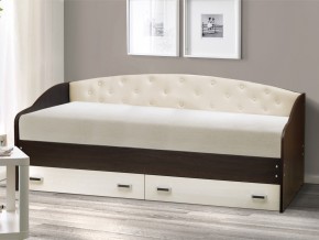 Кровать Софа 7 венге-анкор светлый 900х2000 в Пласте - plast.mebel74.com | фото