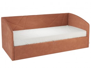 Кровать софа Квест 900 велюр персик в Пласте - plast.mebel74.com | фото 4