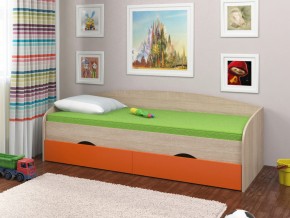 Кровать Соня 2 сонома-оранжевый в Пласте - plast.mebel74.com | фото