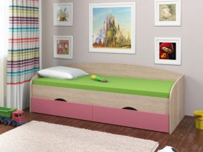 Кровать Соня 2 сонома-розовый в Пласте - plast.mebel74.com | фото 1