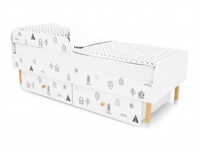 Кровать Stumpa Классика с бортиком и ящиками Домики в Пласте - plast.mebel74.com | фото