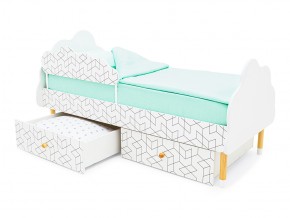 Кровать Stumpa Облако бортик и ящики рисунок Кубики в Пласте - plast.mebel74.com | фото 5