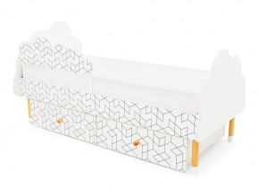 Кровать Stumpa Облако бортик и ящики рисунок Кубики в Пласте - plast.mebel74.com | фото 7