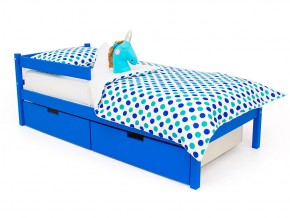 Кровать Svogen classic с ящиками и бортиком синий в Пласте - plast.mebel74.com | фото