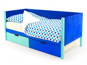 Кровать-тахта мягкая Svogen с ящиками мятно-синий в Пласте - plast.mebel74.com | фото
