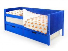 Кровать-тахта мягкая Svogen с ящиками и бортиком синий в Пласте - plast.mebel74.com | фото