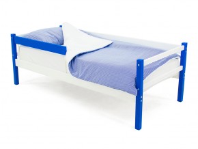 Кровать-тахта Svogen с бортиком сине-белый в Пласте - plast.mebel74.com | фото 1