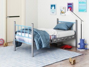 Кровать-трансформер Мальта серый с голубым в Пласте - plast.mebel74.com | фото 4