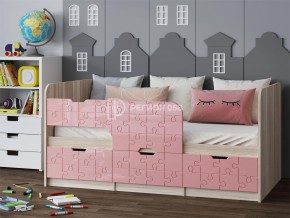 Кровать Юниор-9 МДФ 1600 Розовый металлик в Пласте - plast.mebel74.com | фото 1