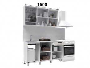 Кухня Диор 1500 дуб крафт белый/дуб крафт табачный в Пласте - plast.mebel74.com | фото 2