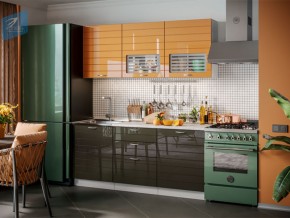 Кухня Виола Нео Модерн 1800 манго/шоколад в Пласте - plast.mebel74.com | фото 1