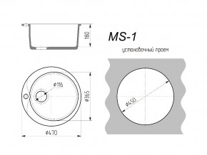 Кухонная мойка MS-1 в Пласте - plast.mebel74.com | фото 2