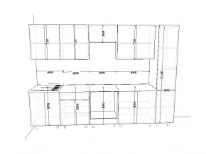 Кухонный гарнитур 17 Белый Вегас 3000 мм в Пласте - plast.mebel74.com | фото 2