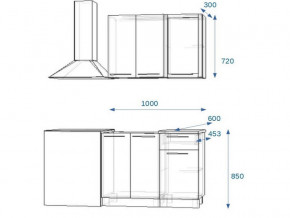 Кухонный гарнитур 5Р РоялВуд 1000 мм в Пласте - plast.mebel74.com | фото 2