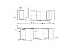 Кухонный гарнитур 6Р РоялВуд 1800*1200 мм в Пласте - plast.mebel74.com | фото 2