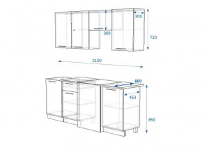 Кухонный гарнитур 8Р РоялВуд 2100 мм в Пласте - plast.mebel74.com | фото 2