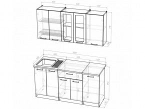 Кухонный гарнитур Алина стандарт 1600 мм в Пласте - plast.mebel74.com | фото 5