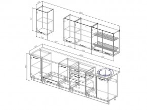 Кухонный гарнитур Бланка 2800 в Пласте - plast.mebel74.com | фото 2