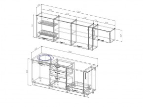 Кухонный гарнитур Жемчуг 2550 в Пласте - plast.mebel74.com | фото 3