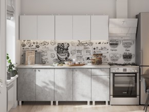 Кухонный гарнитур КГ 1 1800 Белый/Цемент светлый в Пласте - plast.mebel74.com | фото 3