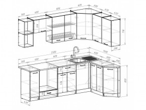 Кухонный гарнитур Лариса прайм 5 2300х1500 мм в Пласте - plast.mebel74.com | фото 6