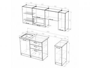 Кухонный гарнитур Лоретта ультра 2000 мм в Пласте - plast.mebel74.com | фото 6