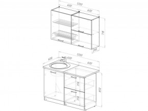 Кухонный гарнитур Лотос лайт 1200 мм в Пласте - plast.mebel74.com | фото 6