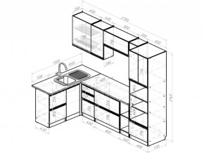 Кухонный гарнитур Ноктюрн мега прайм 1500х2700 мм в Пласте - plast.mebel74.com | фото 6