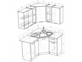 Кухонный гарнитур Ольга оптима 2 1500х1300 мм в Пласте - plast.mebel74.com | фото 5