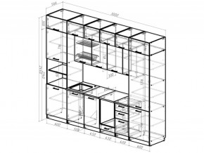 Кухонный гарнитур Сапфир 2 Экстра 3000 мм в Пласте - plast.mebel74.com | фото 3