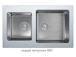 Мойка комбинированная Tolero twist TTS-840 Серый металлик 001 в Пласте - plast.mebel74.com | фото