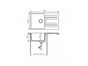 Мойка кварцевая Tolero Loft TL-750 Белый 923 в Пласте - plast.mebel74.com | фото 2